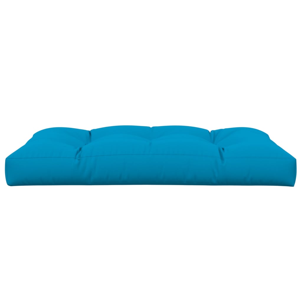 Coussin de palette bleu 120x80x12 cm tissu