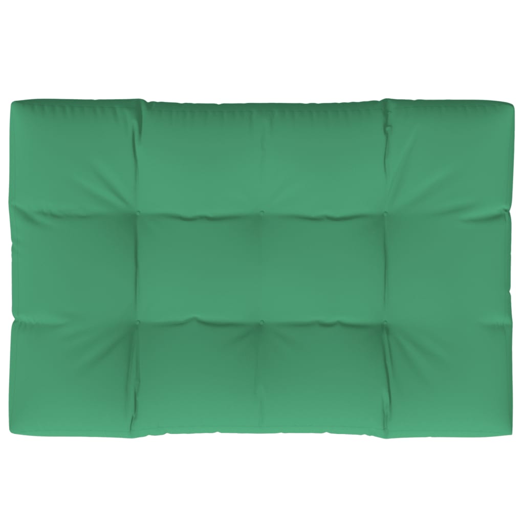 Coussin de palette vert 120x80x12 cm tissu