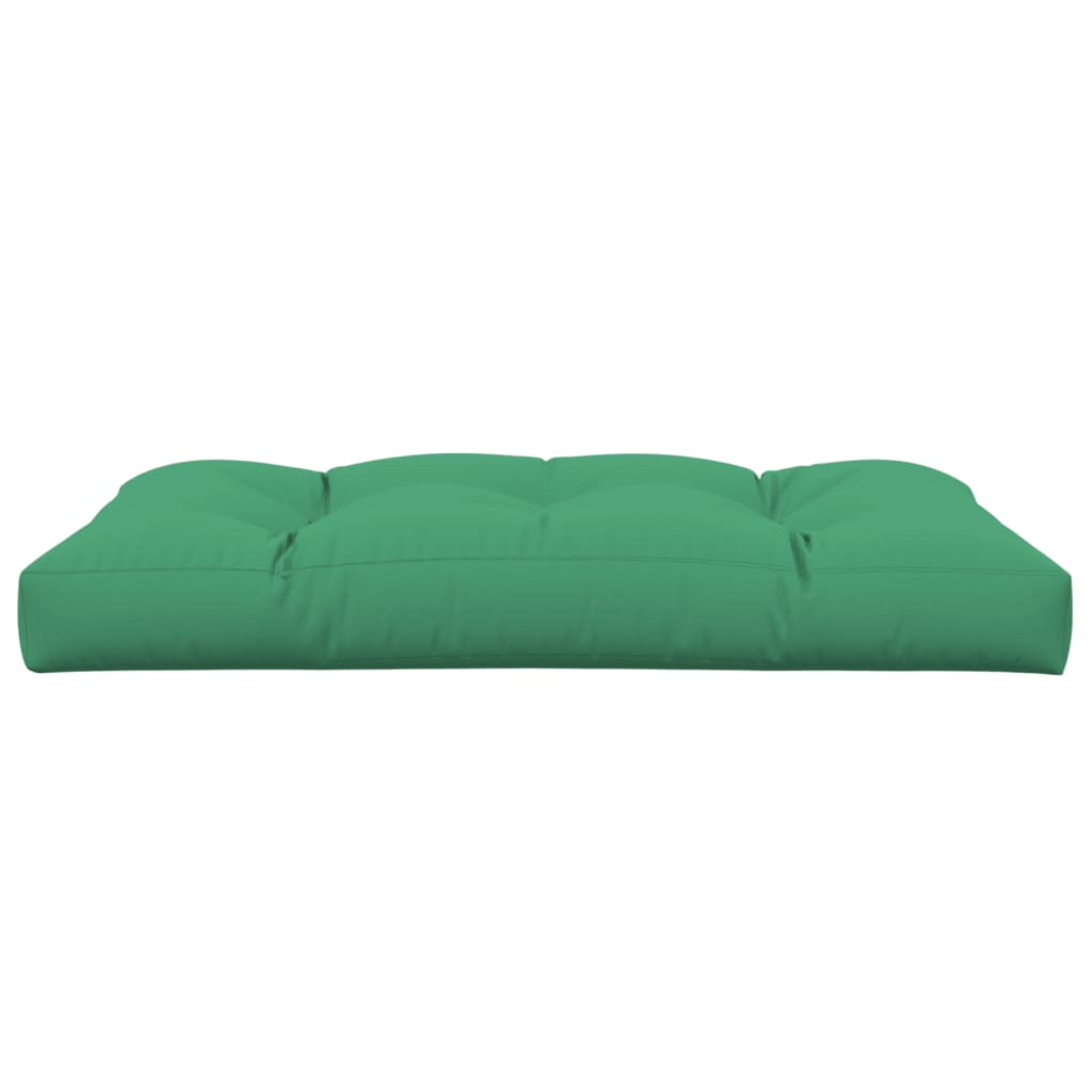 Coussin de palette vert 120x80x12 cm tissu