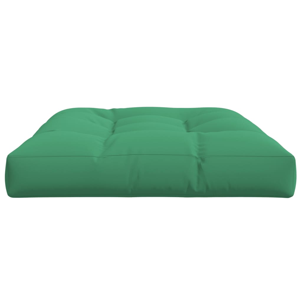 Coussin de palette vert 120x80x12 cm tissu