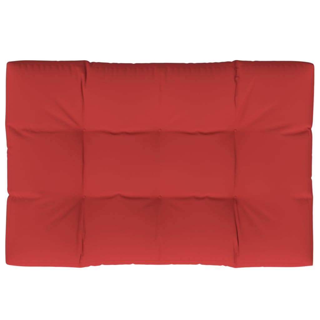 Coussin de palette rouge 120x80x12 cm tissu