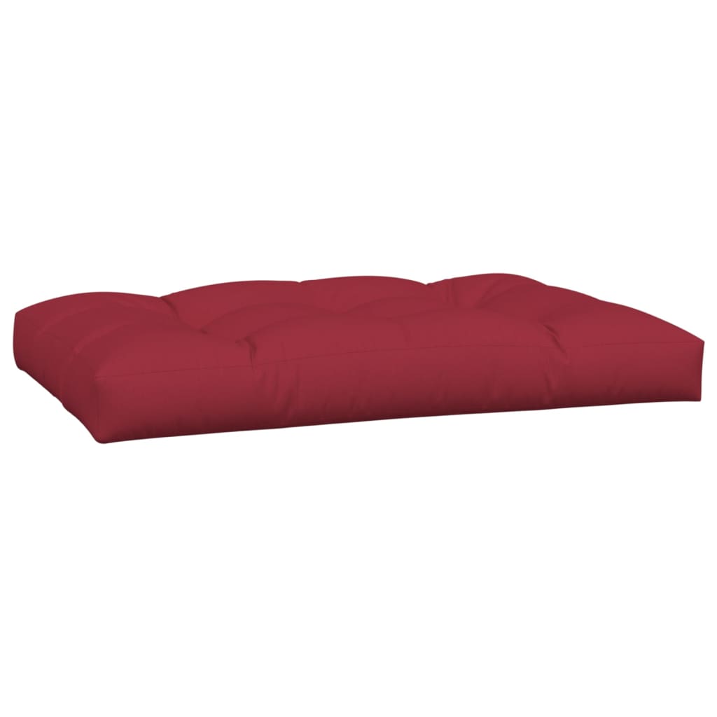 Coussins de palette lot de 3 rouge bordeaux tissu