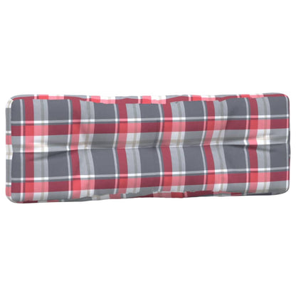 Coussins de palette lot de 3 motif à carreaux rouge tissu