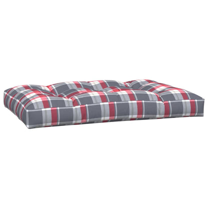 Coussins de palette lot de 3 motif à carreaux rouge tissu