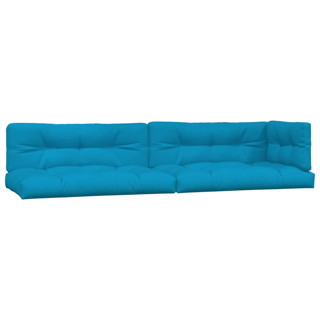 Coussins de palette lot de 5 bleu tissu