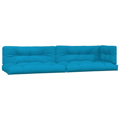 Coussins de palette lot de 5 bleu tissu