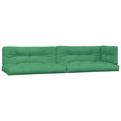 Coussins de palette lot de 5 vert tissu