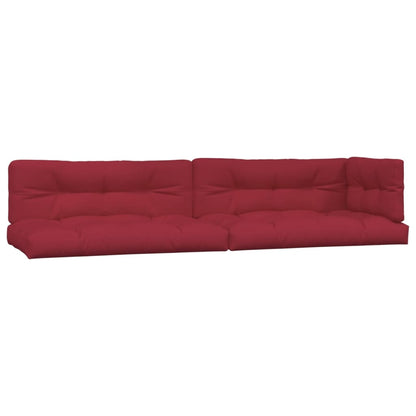 Coussins de palette lot de 5 rouge bordeaux tissu