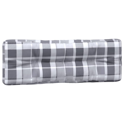 Coussins de palette lot de 5 motif à carreaux gris tissu