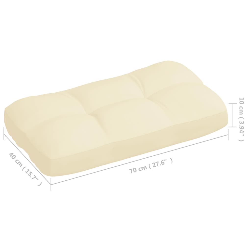 Coussins de canapé palette lot de 7 Crème