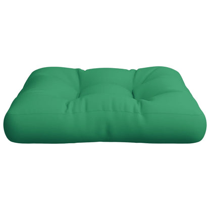 Coussin de palette vert 58x58x10 cm tissu