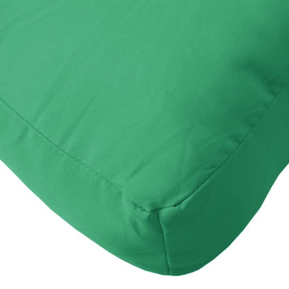 Coussin de palette vert 58x58x10 cm tissu