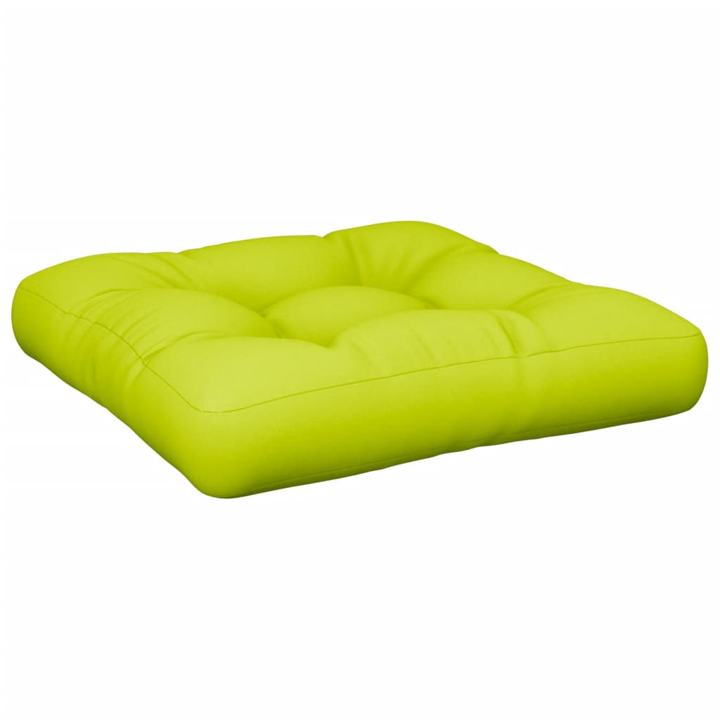 Coussin de palette vert vif 58x58x10 cm tissu