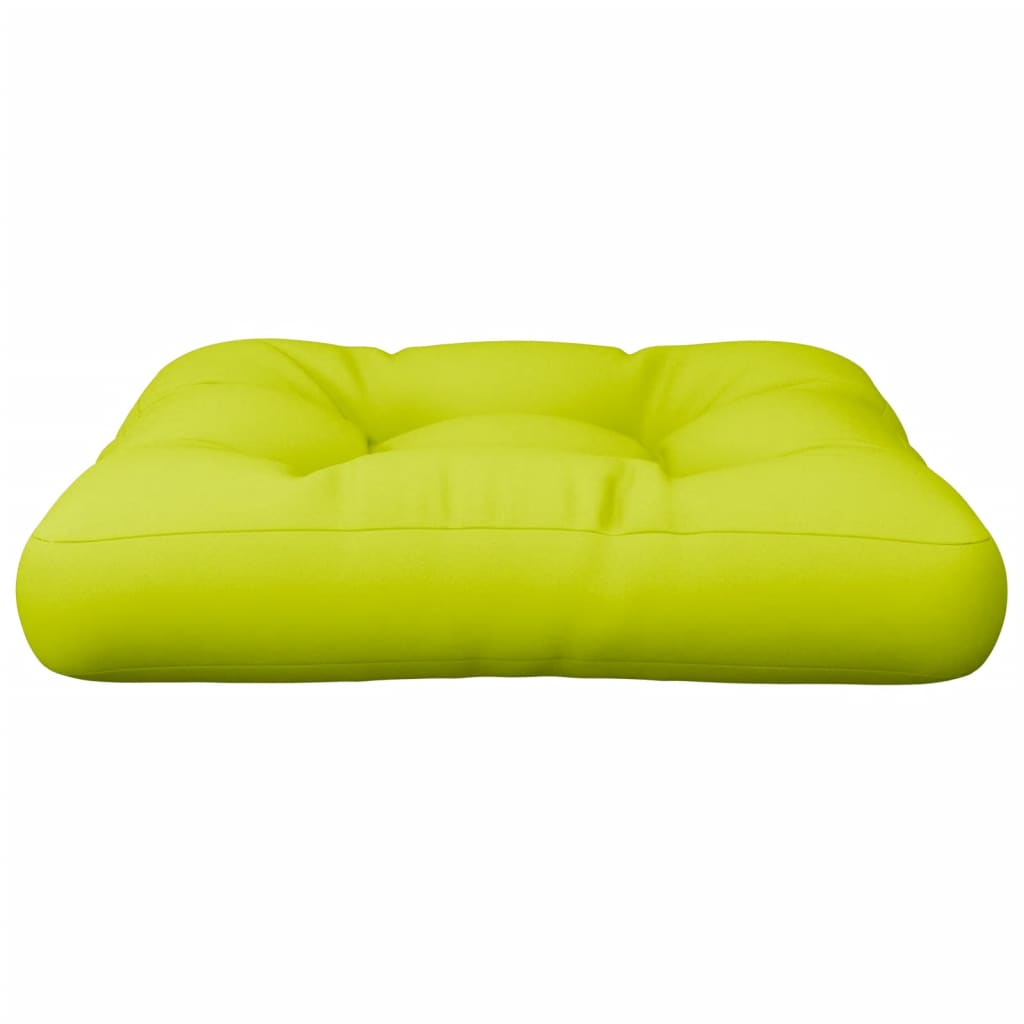 Coussin de palette vert vif 58x58x10 cm tissu