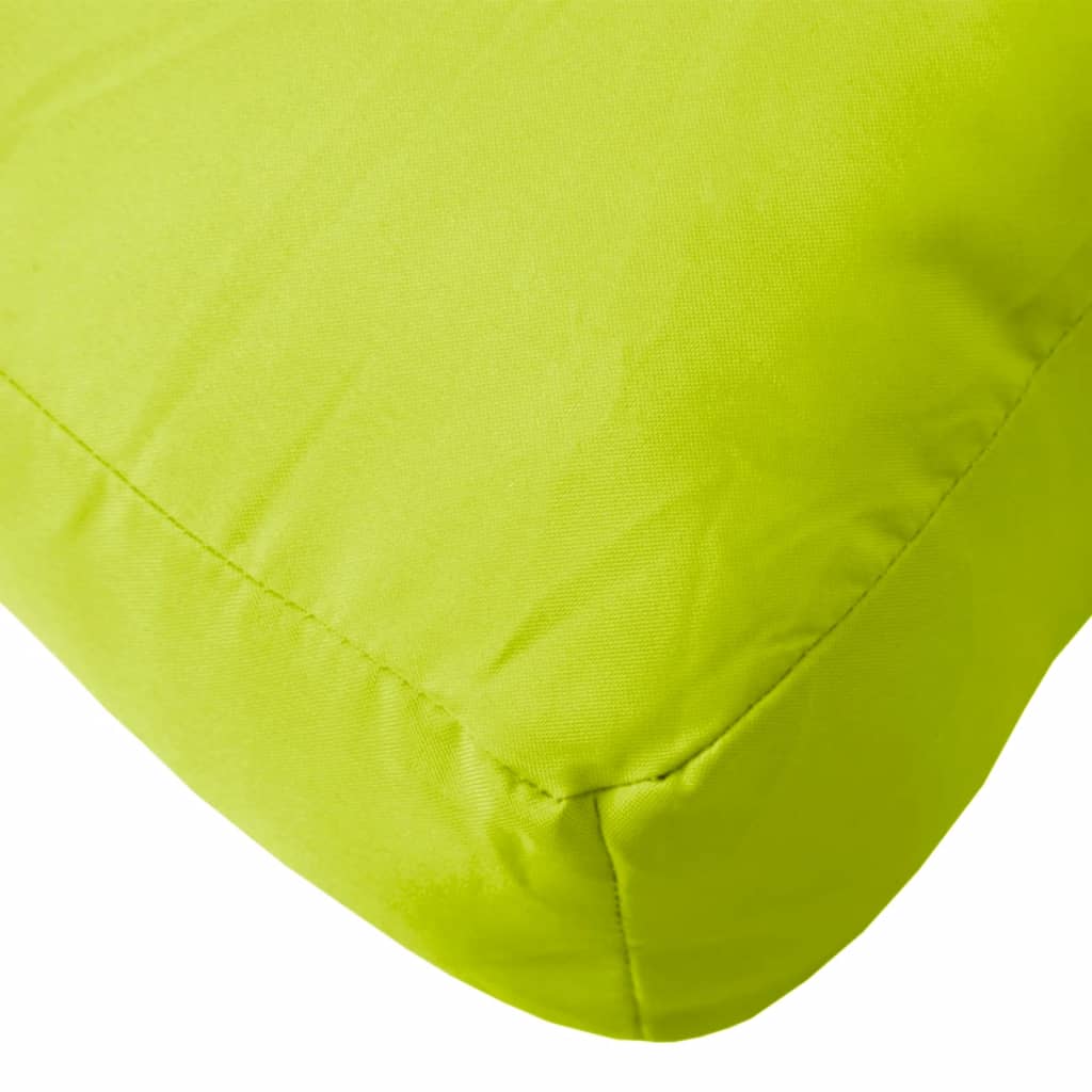 Coussin de palette vert vif 58x58x10 cm tissu