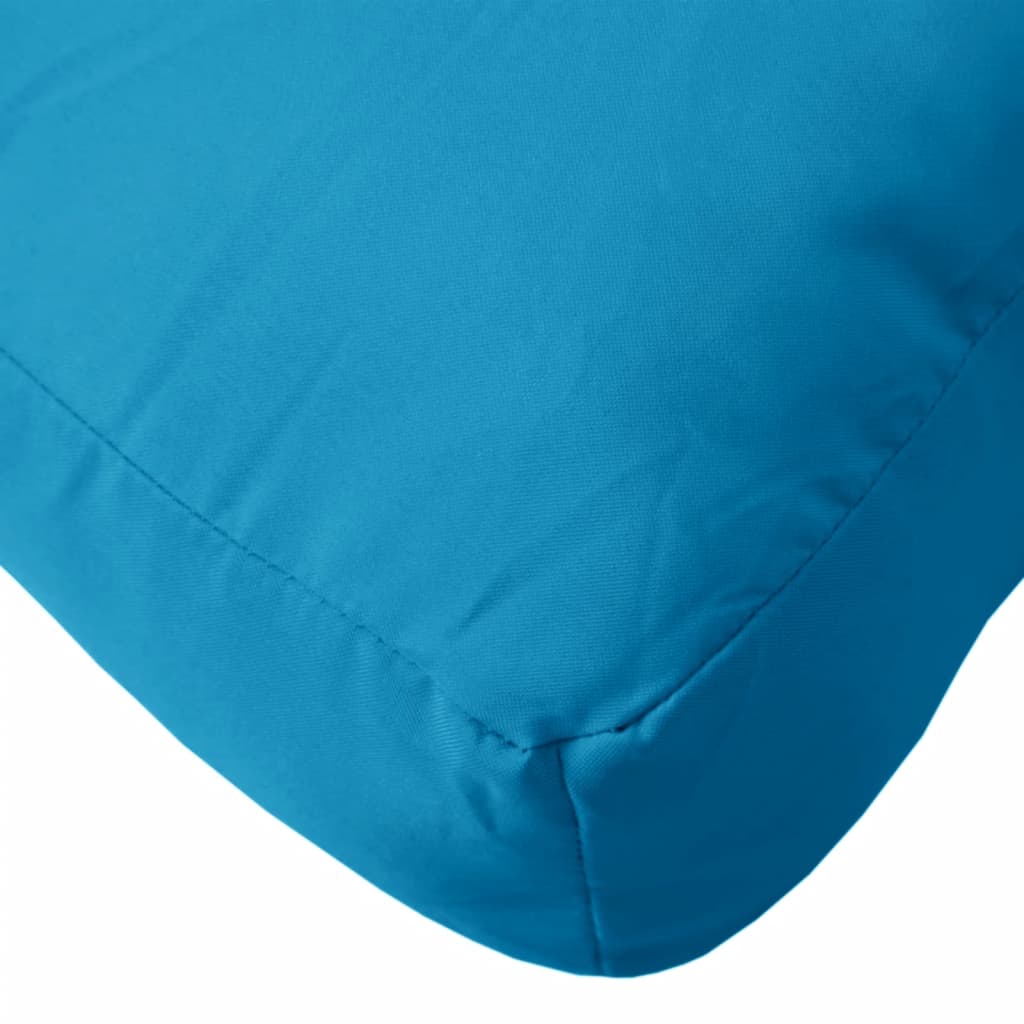 Coussins de palette lot de 3 bleu tissu