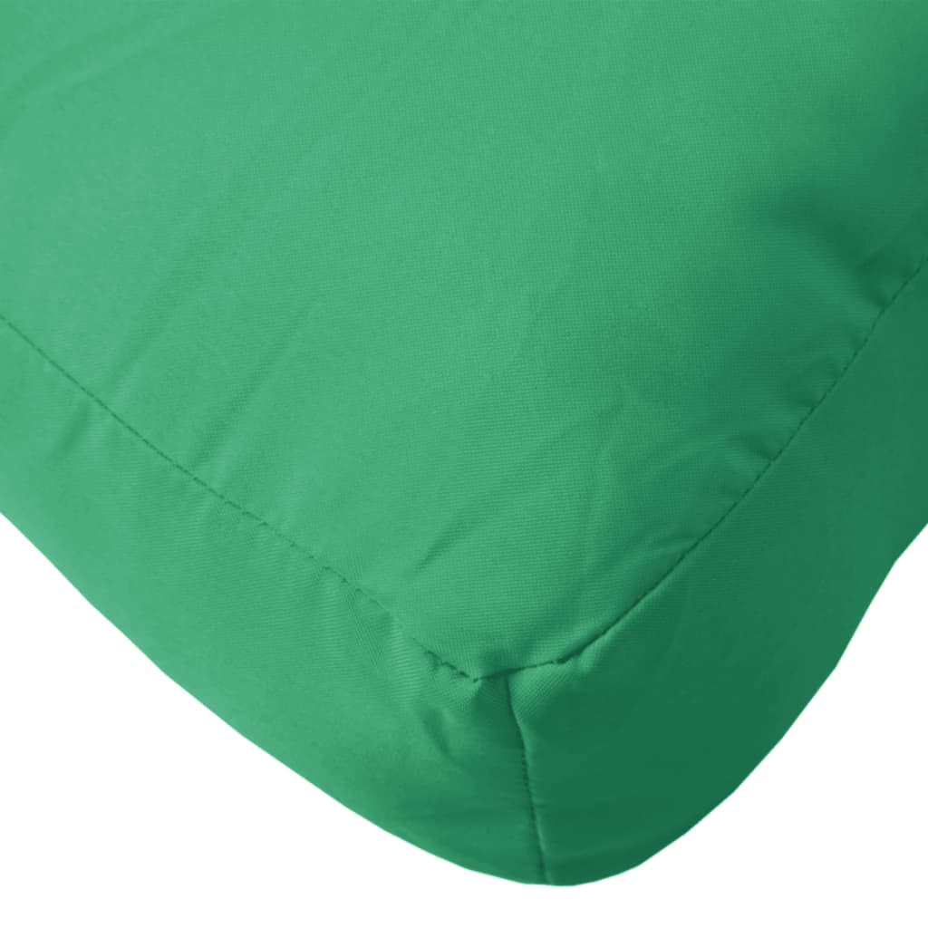 Coussins de palette lot de 3 vert tissu