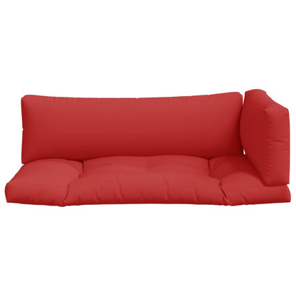 Coussins de palette lot de 3 rouge tissu