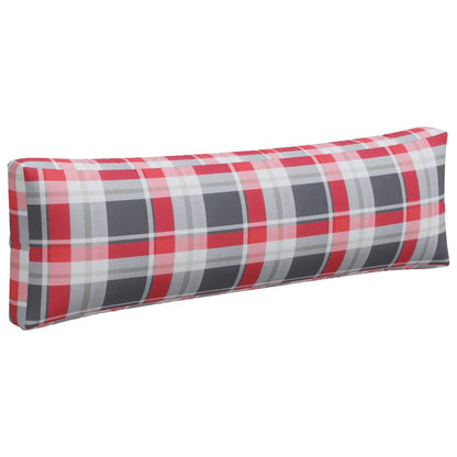 Coussins de palette lot de 3 motif à carreaux rouge tissu