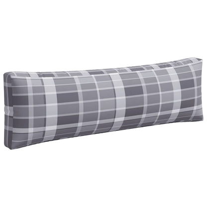 Coussins de palette lot de 3 motif à carreaux gris tissu