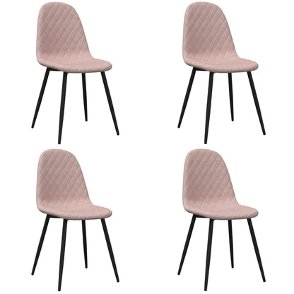 Chaises à manger lot de 4 Rose Velours