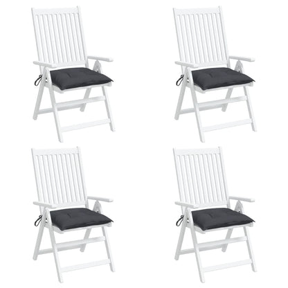 Coussins de chaise lot de 4 anthracite 40x40x7 cm tissu oxford