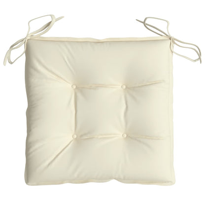 Coussins de chaise lot de 4 blanc crème 40x40x7 cm tissu oxford