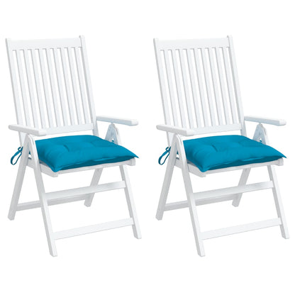 Coussins de chaise lot de 2 bleu clair 40x40x7 cm tissu oxford