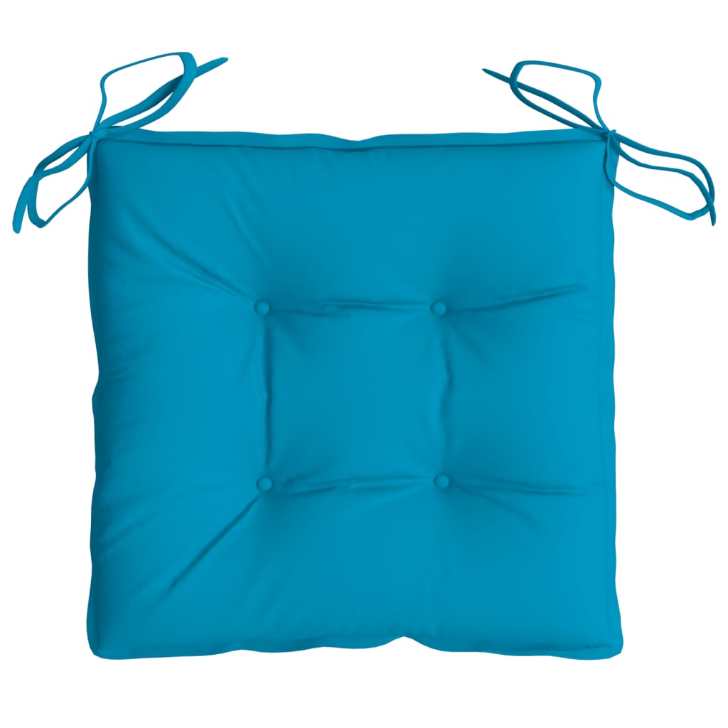 Coussins de chaise lot de 2 bleu clair 40x40x7 cm tissu oxford