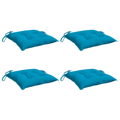 Coussins de chaise lot de 4 bleu clair 40x40x7 cm tissu oxford