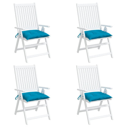 Coussins de chaise lot de 4 bleu clair 40x40x7 cm tissu oxford