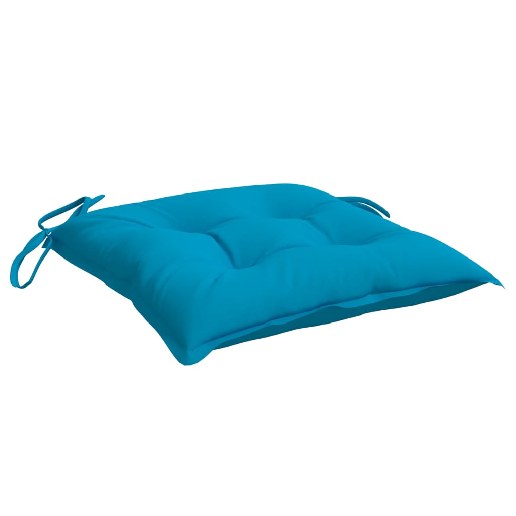 Coussins de chaise lot de 4 bleu clair 40x40x7 cm tissu oxford