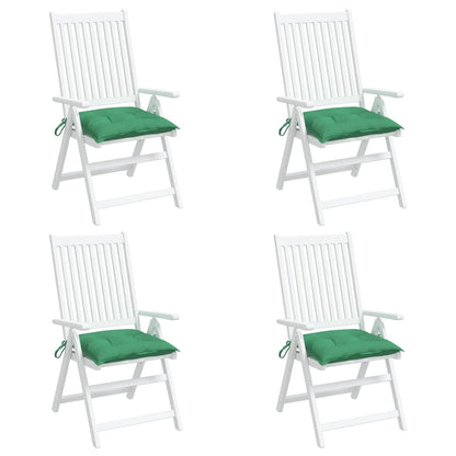 Coussins de chaise lot de 4 40x40x7 cm tissu oxford vert