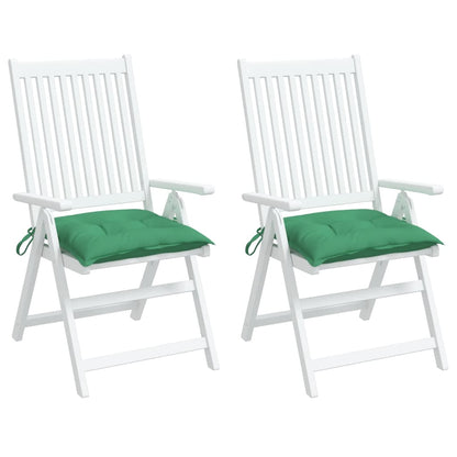 Coussins de chaise lot de 2 vert 50x50x7 cm tissu oxford