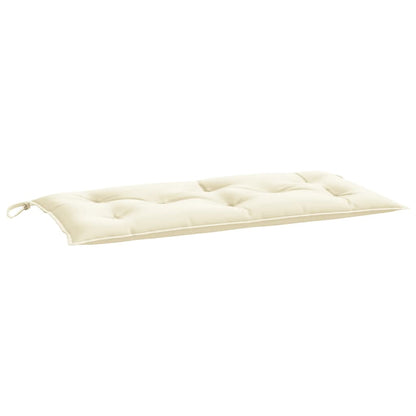 Coussin de banc de jardin blanc crème 100x50x7 cm tissu oxford