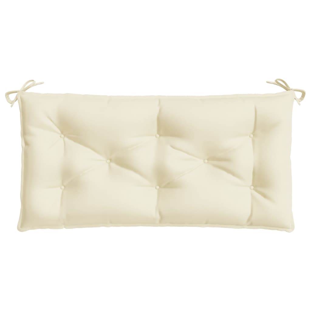 Coussin de banc de jardin blanc crème 100x50x7 cm tissu oxford