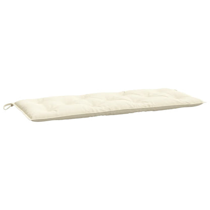 Coussin de banc de jardin blanc crème 120x50x7 cm tissu oxford