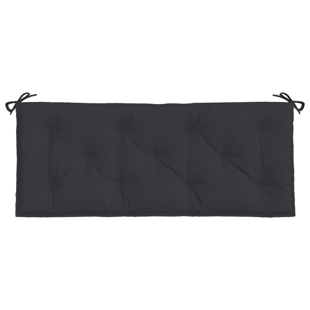 Coussin de banc de jardin noir 120x50x7 cm tissu oxford