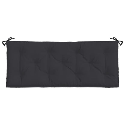 Coussin de banc de jardin noir 120x50x7 cm tissu oxford