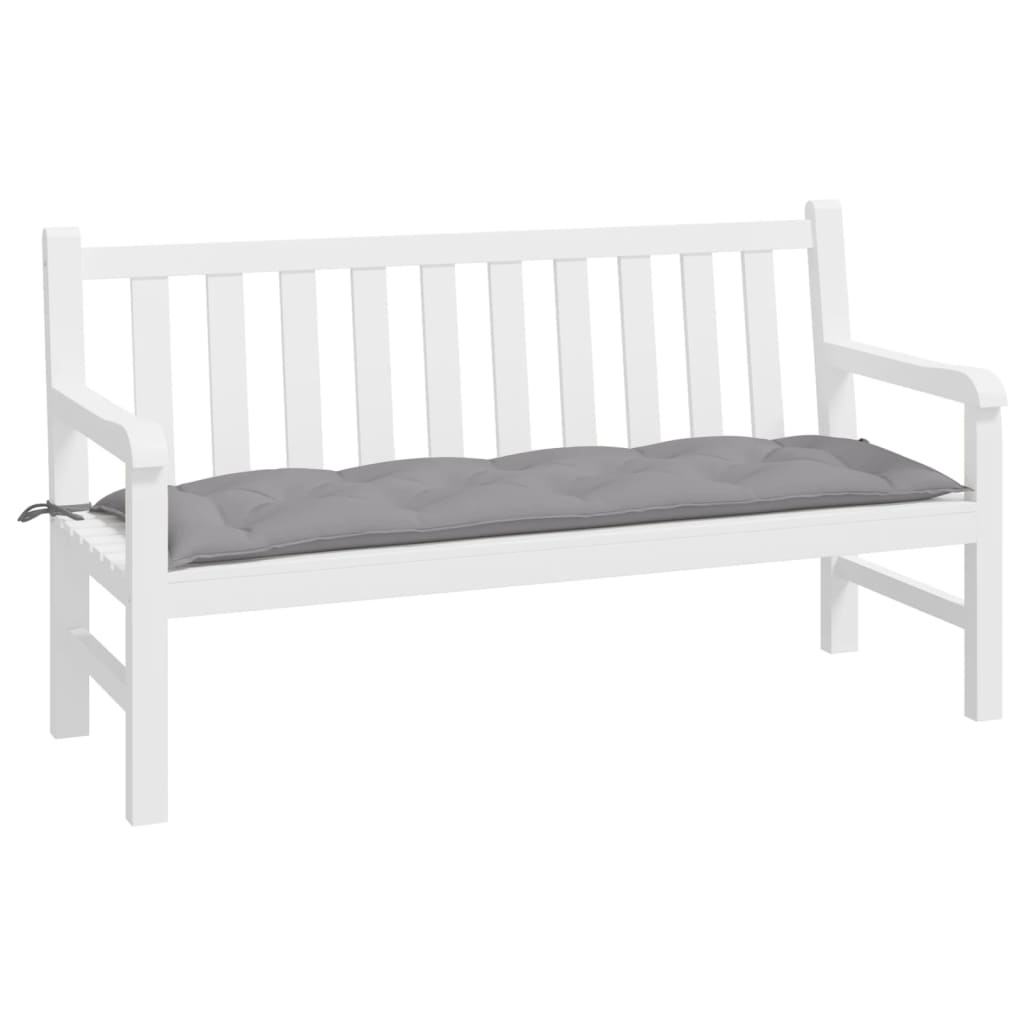 Coussin de banc de jardin gris 150x50x7 cm tissu oxford