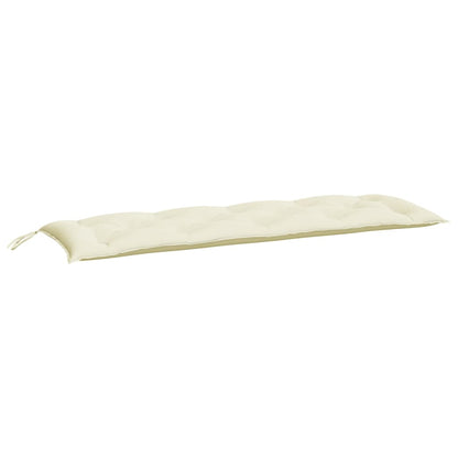 Coussin de banc de jardin blanc crème 150x50x7 cm tissu oxford