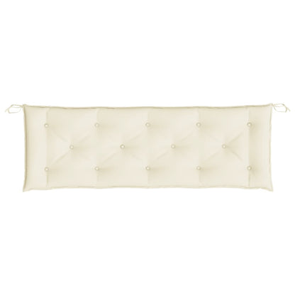 Coussin de banc de jardin blanc crème 150x50x7 cm tissu oxford