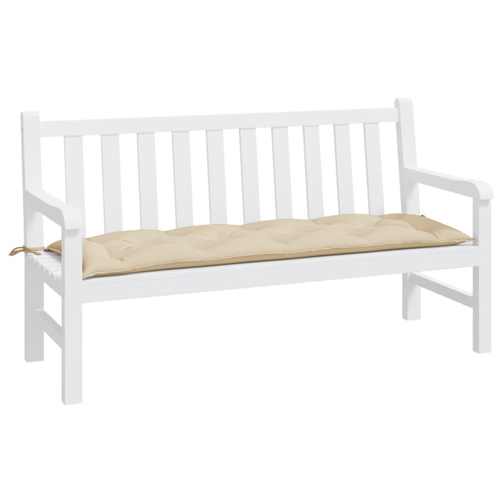 Coussin de banc de jardin beige 150x50x7 cm tissu oxford