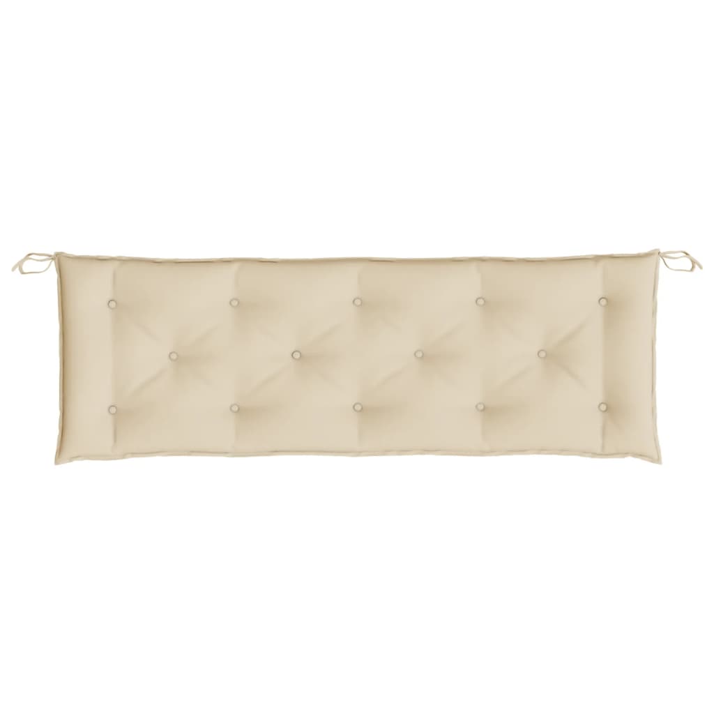 Coussin de banc de jardin beige 150x50x7 cm tissu oxford