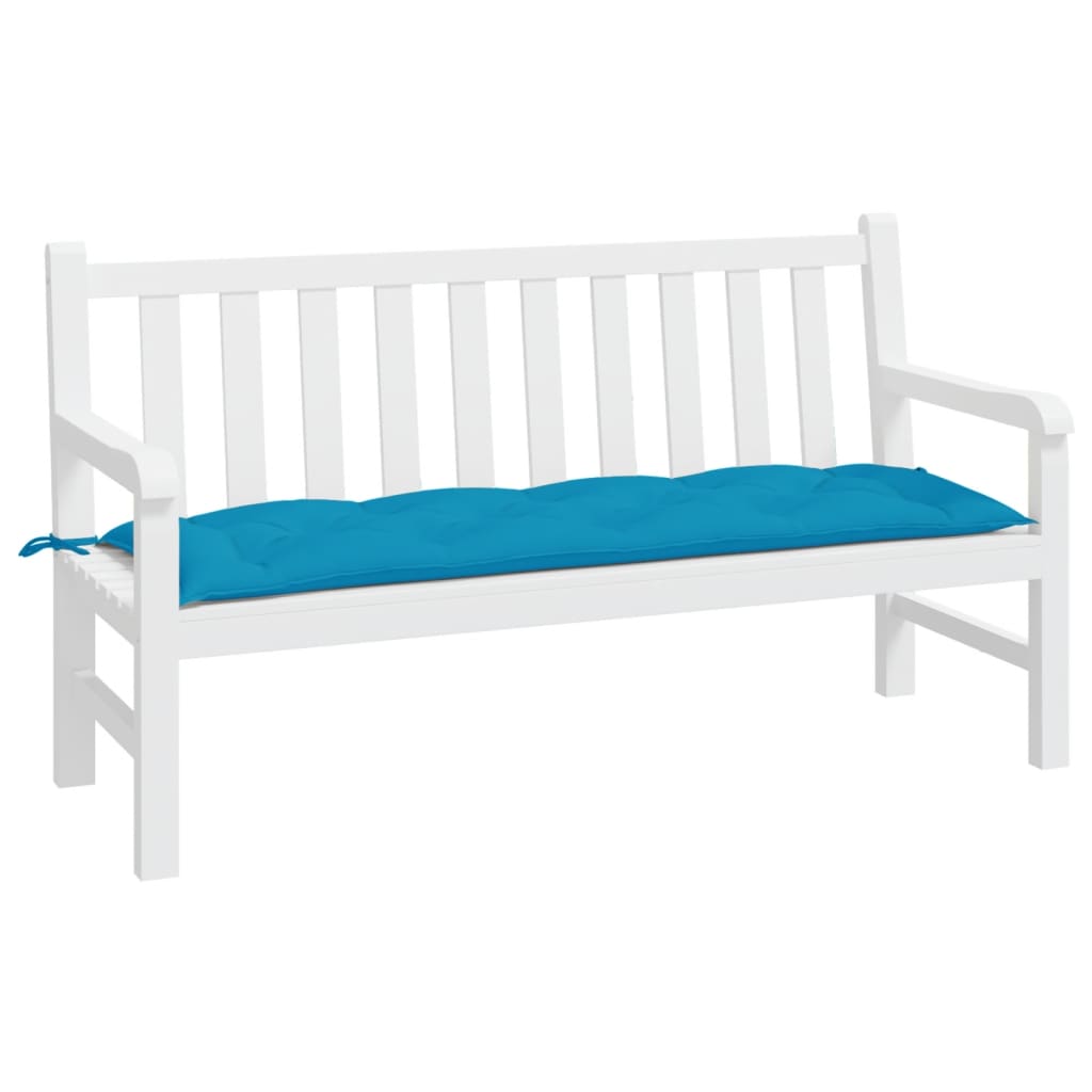 Coussin de banc de jardin bleu clair 150x50x7 cm tissu oxford