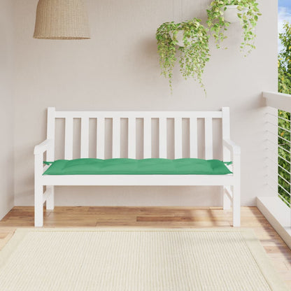 Coussin de banc de jardin vert 150x50x7 cm tissu oxford