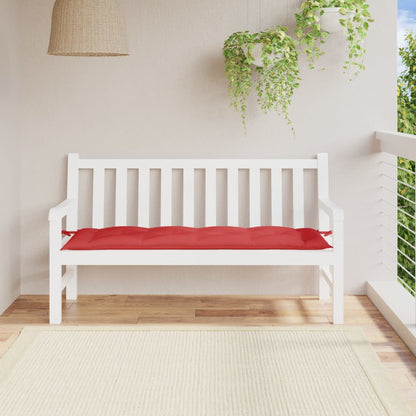 Coussin de banc de jardin rouge 150x50x7 cm tissu oxford