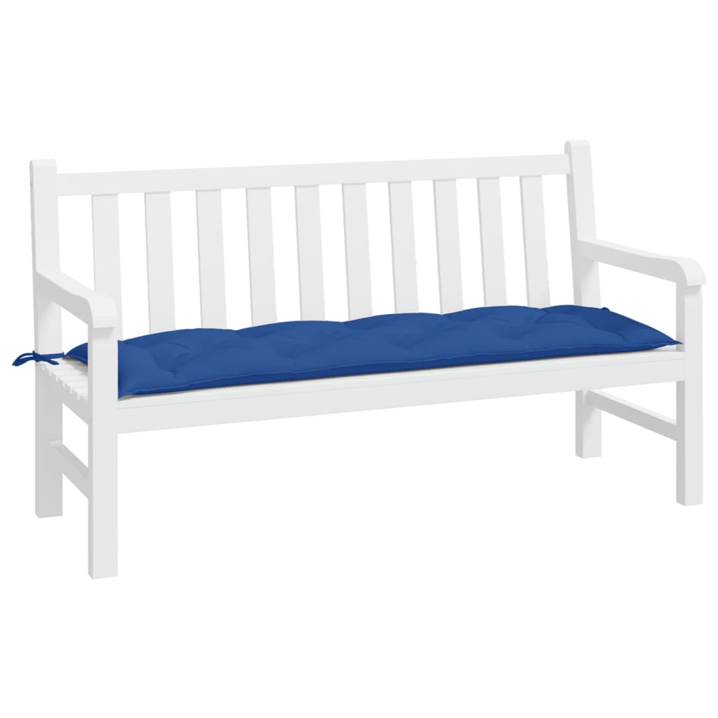 Coussin de banc de jardin bleu 150x50x7 cm tissu oxford