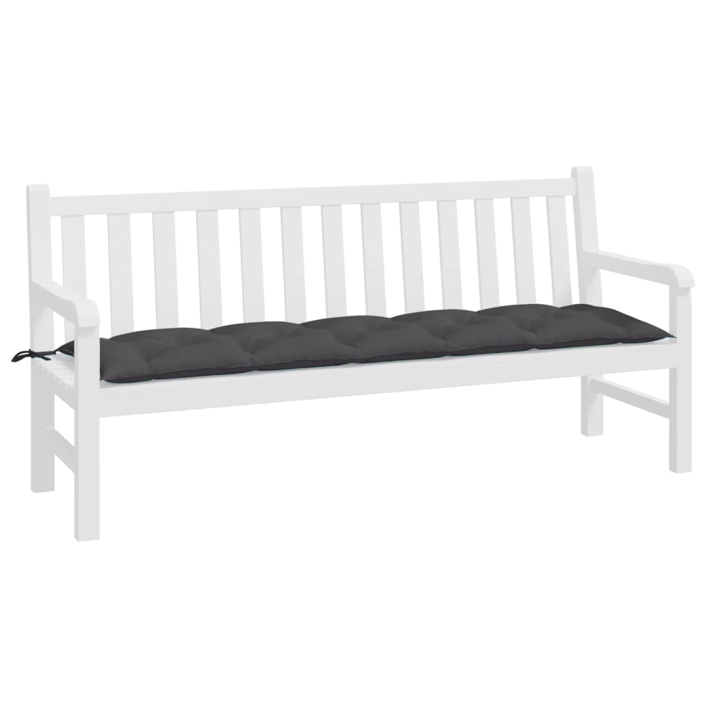 Coussin de banc de jardin anthracite 180x50x7 cm tissu oxford