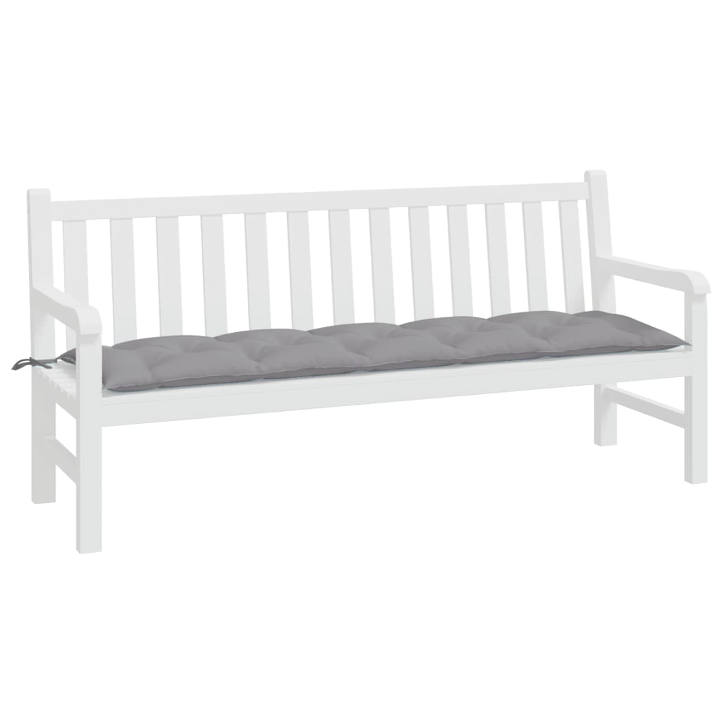 Coussin de banc de jardin gris 180x50x7 cm tissu oxford